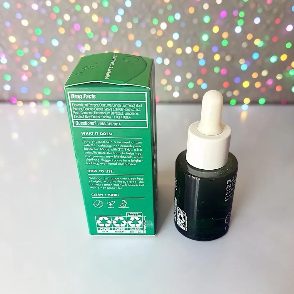 E.L.F. SKIN PLZ Clarify Facial Oil Full Size 1 FL OZ NIB